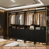 Aheaplus 24'' Freestanding Closet Organizer System with Hanging Rods and Drawers - 2 of 4