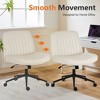 CAVINAS Ergonomic Criss Cross Office Chair with Wheels & Adjustable Height, Cross Legged Office Chairs, Armless Desk Chairs, Adjustable Swivel Chairs - 3 of 4