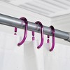 Evideco French Home Goods Colored Plastic Shower Curtain Rings - Set of 12 - 3 of 4