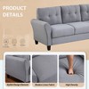 LOVMOR 57.5" Modern Living Room Loveseat Linen Upholstered Couch Furniture for Home or Office - 4 of 4