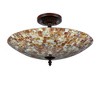 Chloe Lighting Shelley Mosaic 2 Light Semi-Flush Ceiling Fixture 16" Shade - 2 of 4