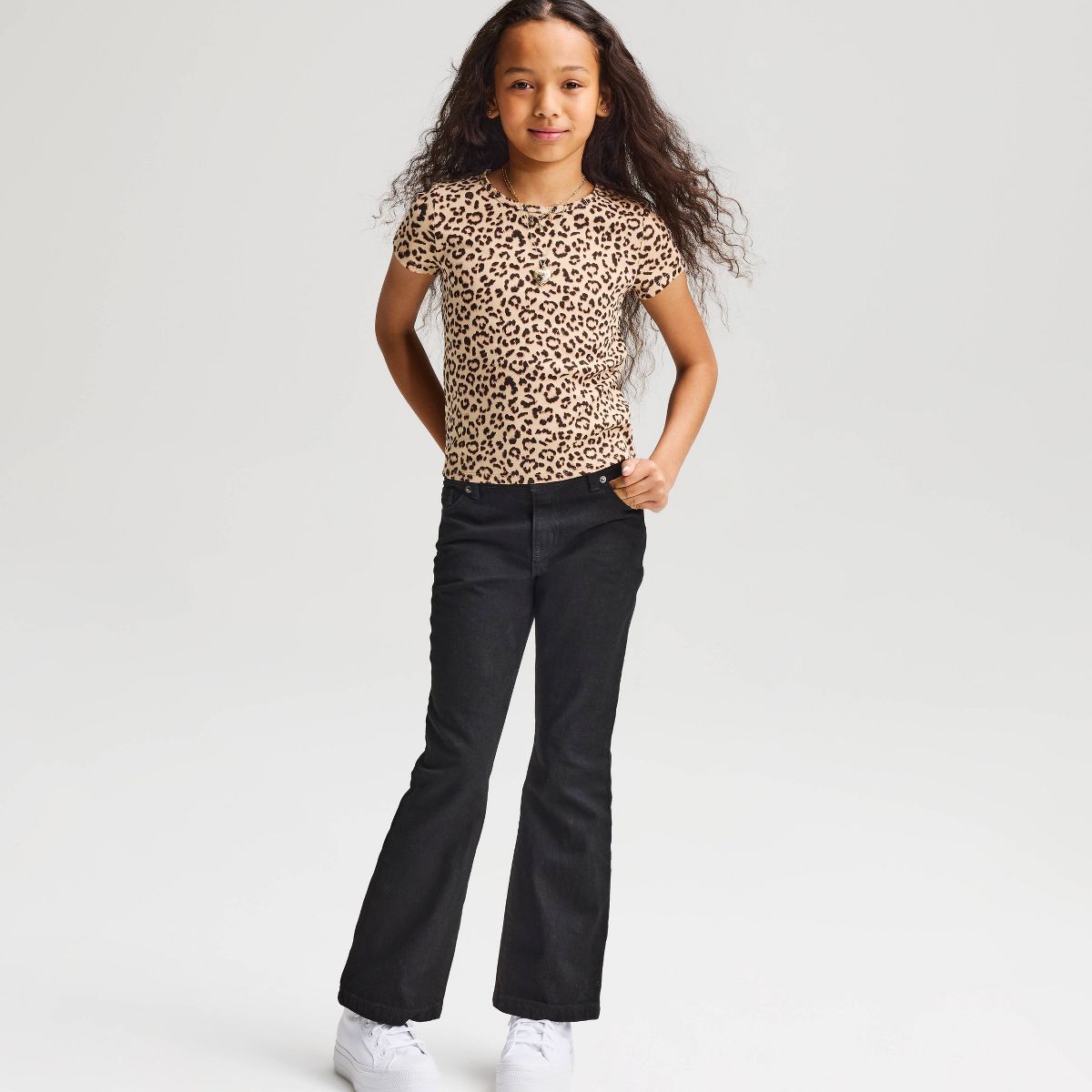 Girls' Short Sleeve Printed Fitted T-Shirt - Cat & Jack™