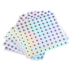 Unique Bargains Laser Capital Alphabet Round Self-Adhesive Reflective Letter Stickers 10 Pcs - 1 of 3