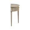 Wood Demilune Storage Console Table with Fluted Doors and Solid Wood Veneer Top - 4 of 4