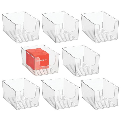 mDesign Plastic Home Office Storage Desk Organizer Bin - 12 x 10 x 8