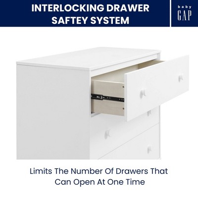 Bianca White 3-Drawer Pine Nursery Dresser