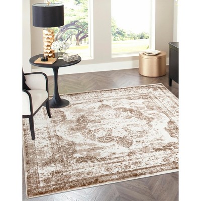 Unique Loom 8' 0 X 8' 0 Sofia Salle Garnier Beige Area Rug : Target