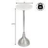 JONATHAN Y Ava 23.75" Art Deco Contemporary Metal Pedestal Drink Table & Decorative End Table with White Marble Round Top & Hammered Base - 4 of 4
