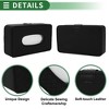 Unique Bargains Universal Car Tissue Holder Car Backseat Extra Large Tissue Organization Faux Leather Black - 4 of 4
