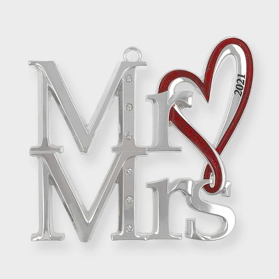 Harvey Lewis 2021 Mr. and Mrs. Ornament with Fine Crystals