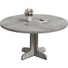 Round Dining Table for 4, 47 Inch Farmhouse Kitchen Table with Wood Tabletop and Stable Base, Circle Dinning Room Table(Only Table) - 2 of 4