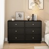 Heynemo 6 Drawer Dresser, Modern Closet Dressers with Crystal Knobs & Painted Strip, for Bedroom Living Room Hallway Closet - 2 of 4