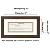 Americanflat 5x10 Business License Frame - Use as 3.5x8 Frame with Mat - 2 of 4