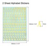 Unique Bargains 3D Small Self-Adhesive A to Z Letter Resin Stickers 2 Sheets - 2 of 4