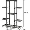 Acekool 5-Tier Plant Stand for Indoor & Outdoor, 9-Pot Capacity, Corner Plant Shelf, White Metal Frame Display Rack for Living Room, Balcony, Patio - 4 of 4