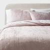 3pc Luxe Distressed Crinkle Velvet Duvet Cover and Sham Set - Threshold™ - 2 of 4