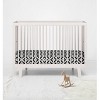 Bacati - Black Aztec Print Diamonds 100 percent Cotton Universal Baby US Standard Crib or Toddler Bed Fitted Sheet - 4 of 4