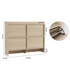 Adjustable Wooden Shoe Organizer Cabinet with 4 Flip Drawers, Shoe Storage for Entryway, Hallway, Living Room - 2 of 4
