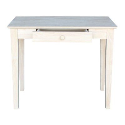 Elegant Solid Parawood Writing Desk with Practical Drawer