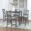 NicBex Dining Room Table Set for 4 Morden Square Dining Table with MDF Tabletop, 4 X-Shaped Backrest Chairs for Dining Room - 3 of 4