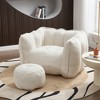OUTSUPPLY Soft Square Bean Bag Chair with Footstool, High Resilient Foam for Living Room, Bedroom, Gaming & Reading - 4 of 4