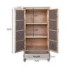 Vynxaria VintageCharm 55.12" Wood Tower Buffet Unit - 4 of 4