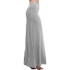 Women's Fold-Over Flare Maxi Skirt - Stylish Spandex Long Skirt for All-Day Comfort Light Gray - 2 of 4
