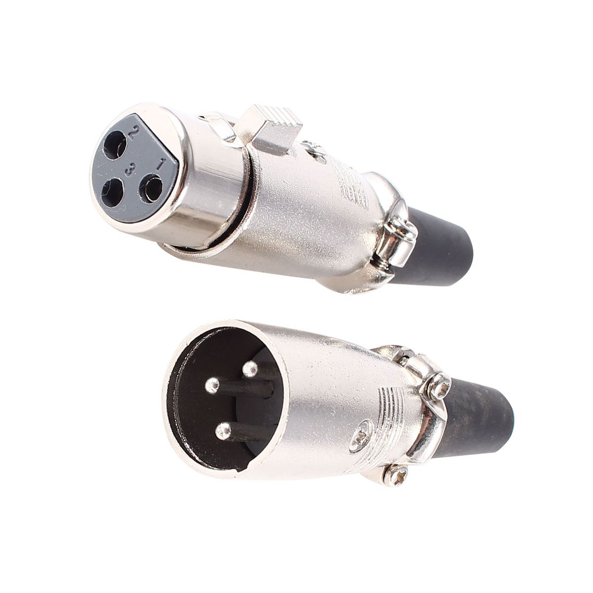 Unique Bargains Metal Silver Tone Audio Adapter 1 Pair - thumbnail 4