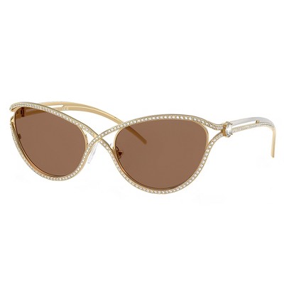 Swarovski SK 7025 400473 Womens Cat-Eye Sunglasses Gold 58mm