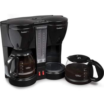 CucinaPro Double Coffee Brewer Station - Dual Drip Coffee Maker Brews two 12-cup Pots