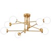 POWLIG 8 - Light Sputnik Modern Linear Chandelier With Milky White Glass Shade - 2 of 4