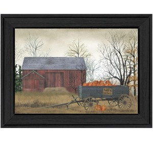 "Pumpkin Wagon" by Billy Jacobs, Ready to Hang Framed Print, Black Frame - 1 of 4