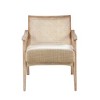 VYNXARIA Classic mid century styling Accent Chair£¬Solid wood frame, cane inset back - 4 of 4
