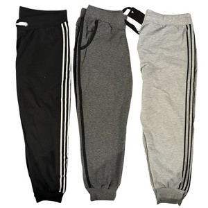 3 Pack Womens 4 Stripes Ultra Soft Jogger - 1 of 4