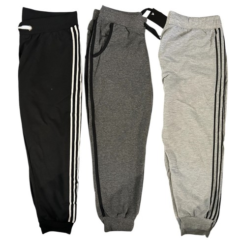 3 Pack Womens 4 Stripes Ultra Soft Jogger Navy black grey Target