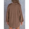 BLUEMING Womens Waffle Knit Tops Oversized Long Sleeve Henley Shirts Casual V Neck Loose Fit Tunic Blouse - 2 of 3