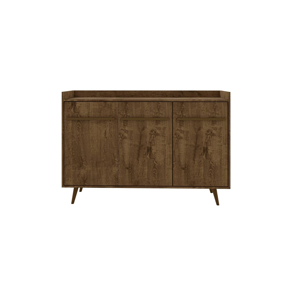 Photos - Storage Сabinet 53.54" Bradley Buffet Stand Rustic Brown - Manhattan Comfort