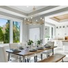 Urban Ambiance Luxury Modern Farmhouse Indoor Chandelier,  24-7/8''H x 27-5/8"W x 27-5/8''D,  Vintage Brass Finish, UHP4601 - 2 of 4