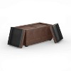 CAVINAS Faux Leather Storage Ottoman Bench,Upholstered Ottoman with 2 Flip Over Serving Trays for Living Room,Bedroom - 2 of 4