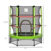 Jump Into Fun 5FT Toddler Trampoline Comes With Jumping Mat, Fencing Net And PVC Covered Metal Posts， Gift For Boys Girls 3 to 6 Years - 2 of 4