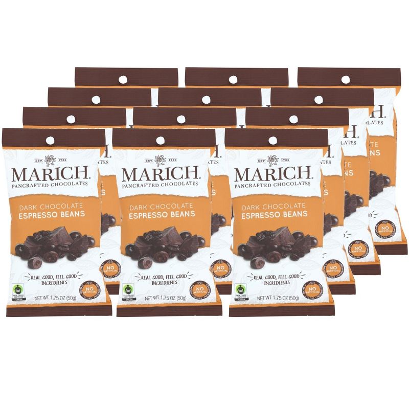 Marich Dark Chocolate Espresso Beans - Case of 12/1.75 oz, 1 of 5