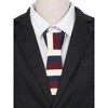 INSPIRE CHIC Men's Knitted Striped Skinny Neckties - 4 of 4