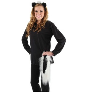 HalloweenCostumes.com  Women Women's Skunk Ears & Tail Set, Black/White - 1 of 2