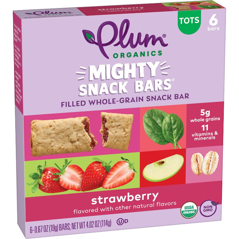 Plum Organics Mighty Snack Bars Strawberry - 6ct/4.02oz, 4 of 14