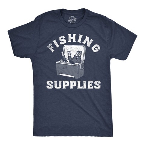 Мужские футболки Crazy Dog T-Shirts, Inc. Mens Funny T Shirts Fishing Supplies Sarcastic Drinking Graphic Tee for Men - Crazy Dog Men's T Shirt For Fishers Navy M
