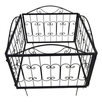 black flowers - 6 pack