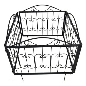 Decorative Garden Fence 4/6 Pack, 23.6in (H) x 7.9ft (L) Rustproof Metal Border Fences Decor Animal Barrier for Yard Outdoor - 1 of 4
