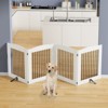 Freestanding Dog Gates,Foldable Dog Fence Indoor Puppy Gate for Stairs,Doorways,Stop Over Fence - 3 of 4