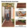Syemin Carpet Tiles 10 PCS Patio Deck Tiles, Interlocking Deck Tiles Striped, Square Outdoor Flooring for Patio, Pool Side, Brown, 12"*12"*0.75" - 4 of 4