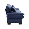 Corduroy Sofa Sleeper Couch Loveseat Sofa with Pillows Comfy Upholstered Deep Seat Sofa for Bedroom,Living Room,Apartment,Office,Dorm-Blue Corduroy - 4 of 4